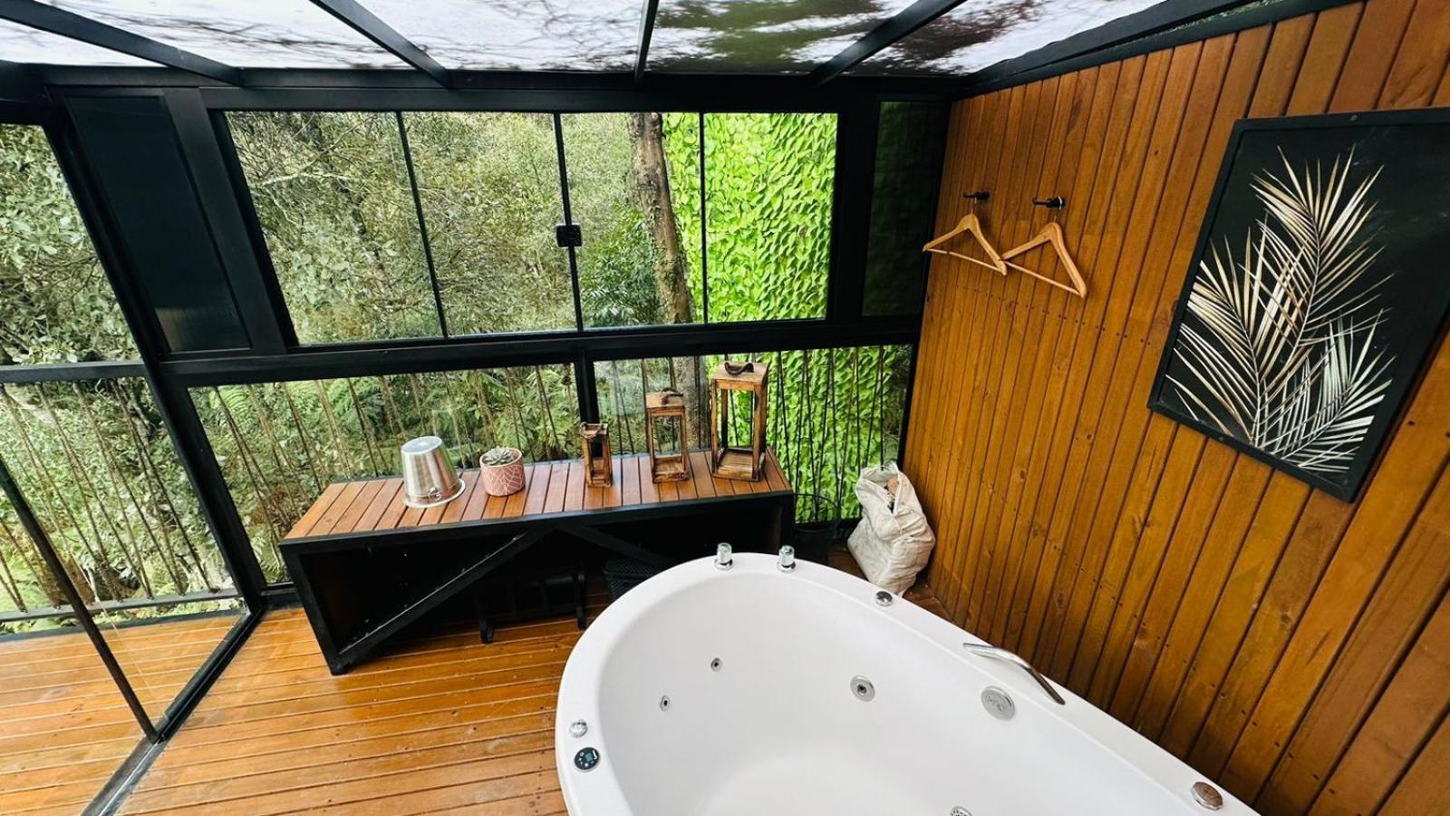 Chale Harmonia Da Floresta- Pousada Cachoeira Da Neve Urubici Buitenkant foto
